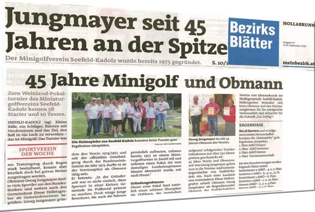 45. Jahre Obmann MGV Seefeld Kadolz MGV Seefeld Kadolz Obmann