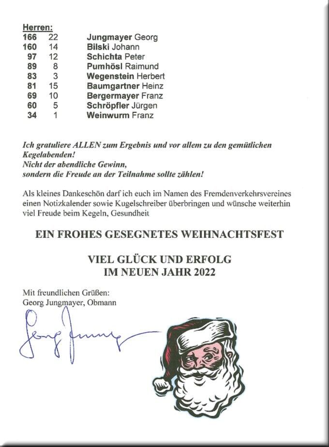 Kegeln 2021 Ergebnisse